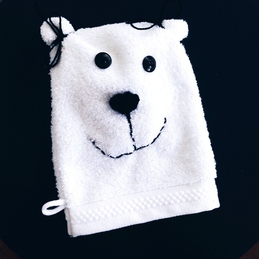 Waschlappen Tier DIY Handpuppe