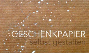 Geschenkpapier Spritztechnik DIY Anleitung